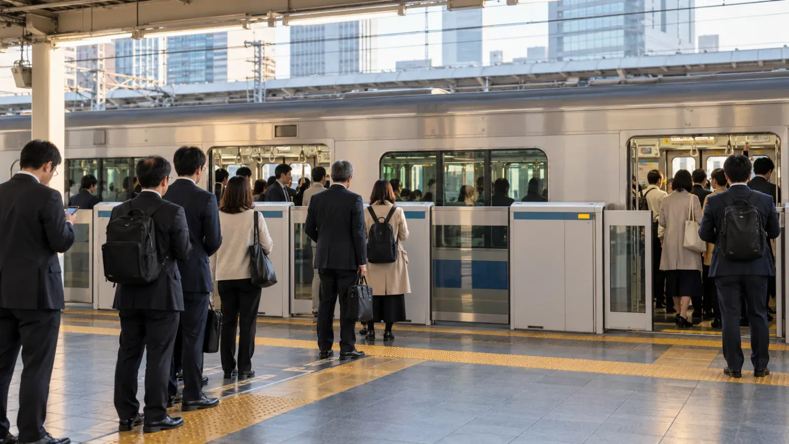 “Tokyo morning commute station for corporate relocation”.