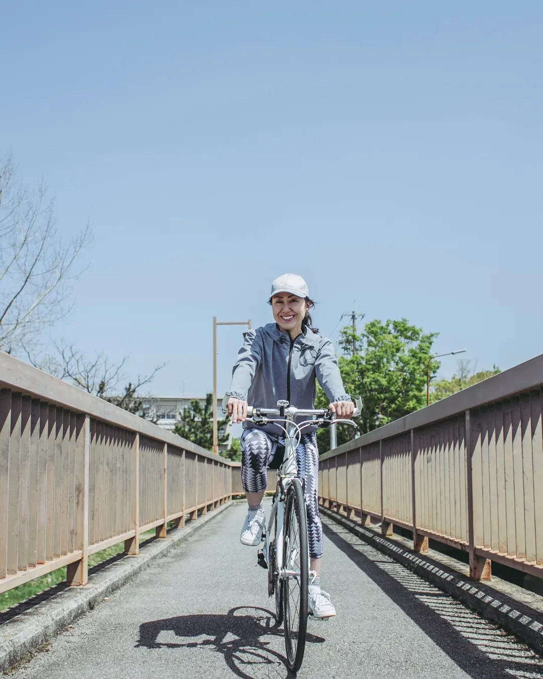 A bike-share port map on a phone before starting a bicycle ride in Tokyo.