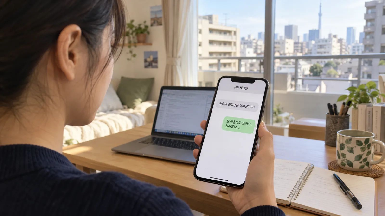 “도쿄 relocation 후 HR follow-up”.