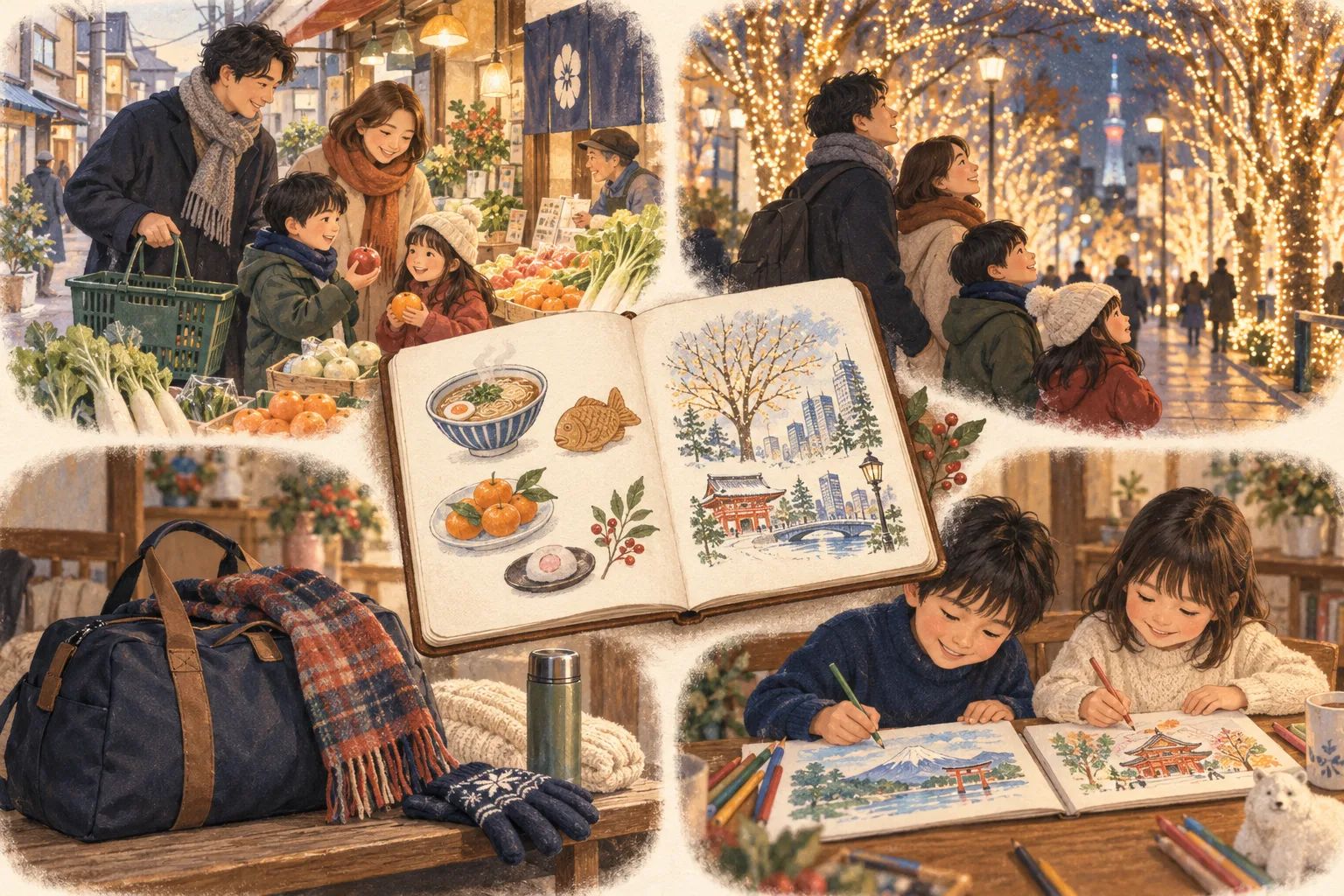 Four stages of a relaxed month-long Tokyo family holiday.