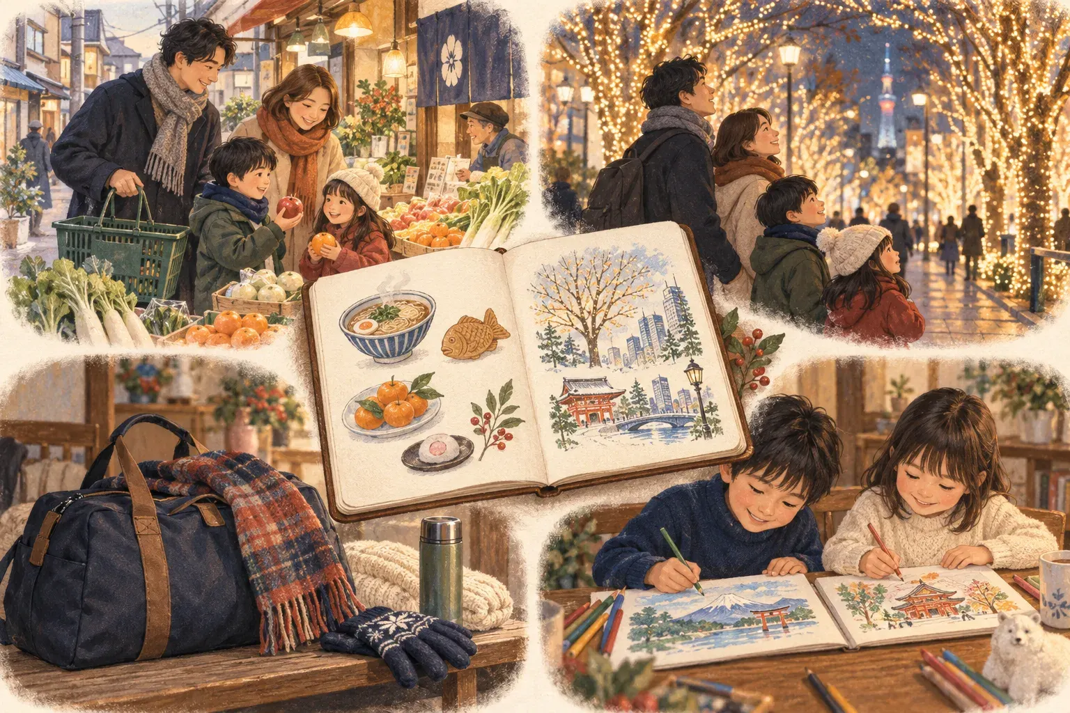 Four stages of a relaxed month-long Tokyo family holiday.