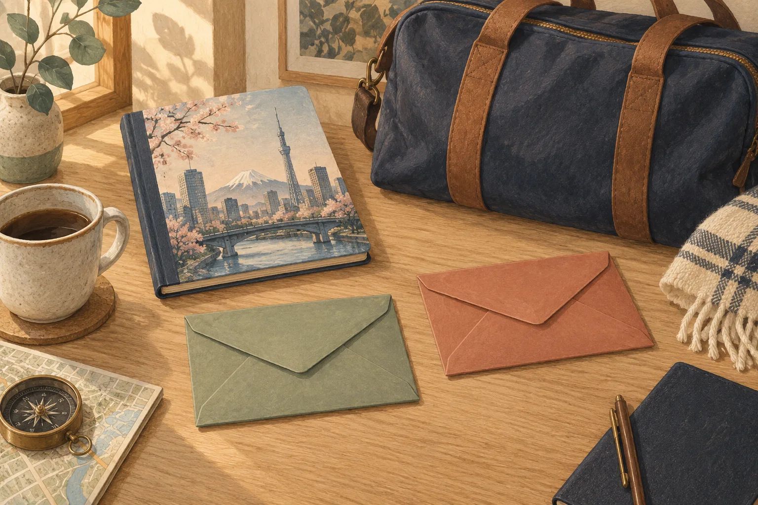 Separate planning materials for a Tokyo base and an optional overnight trip.