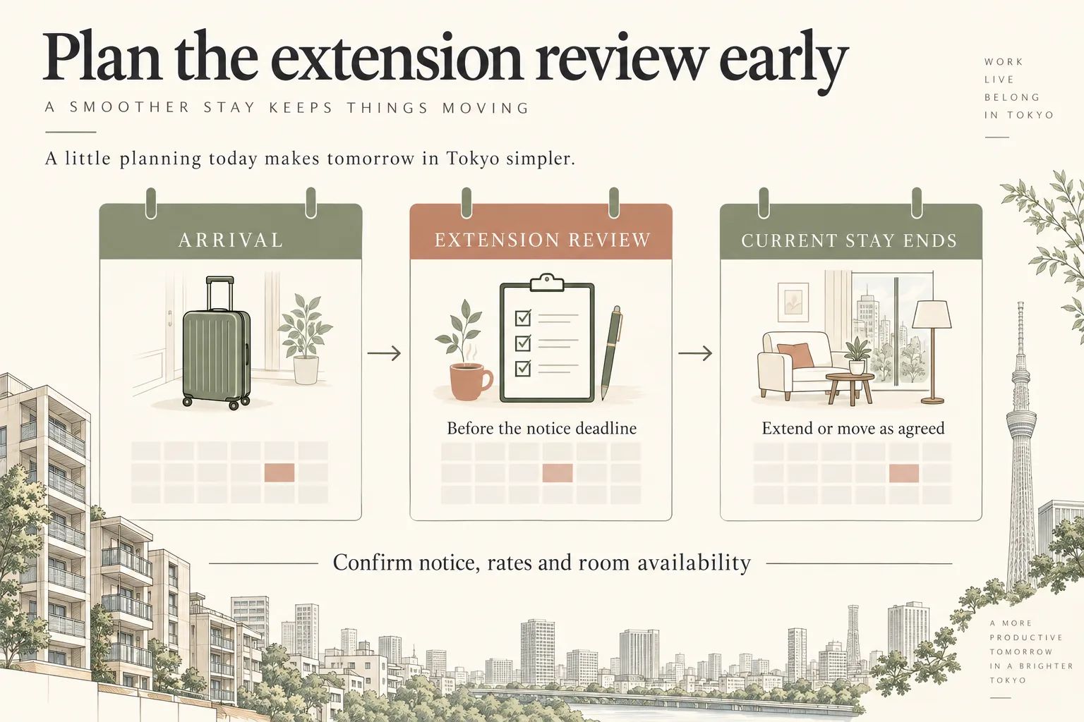 Tokyo corporate housing extension planning