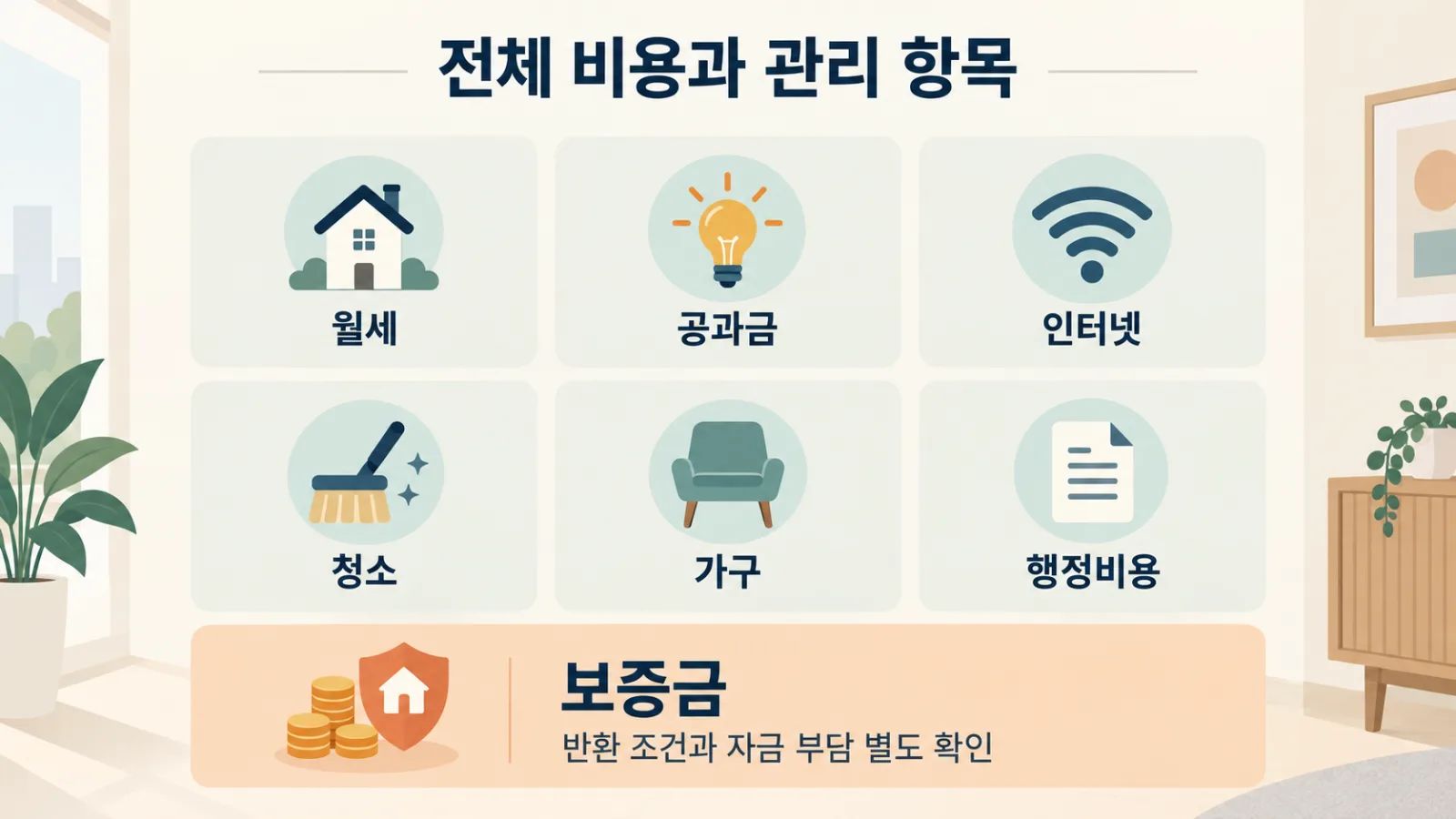 “도쿄 corporate housing 총비용 구성”.