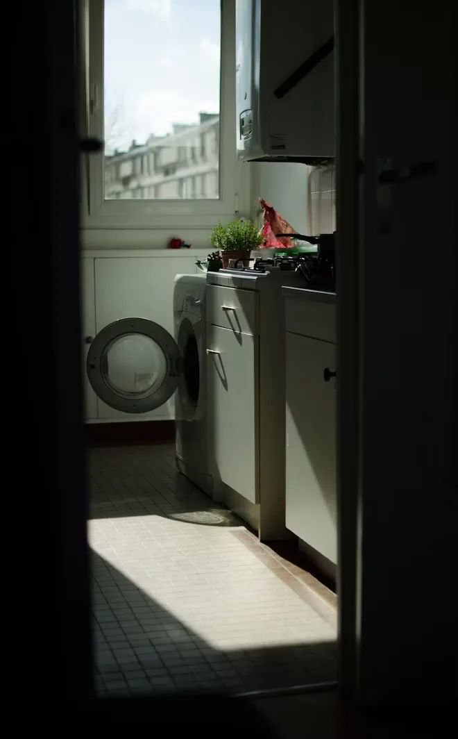 In-room washing machine for a long-term stay in Tokyo