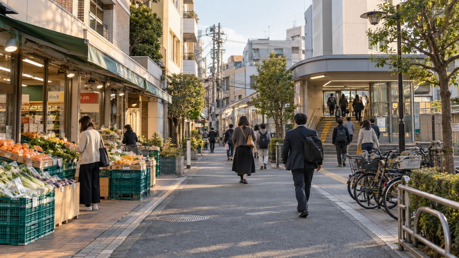 “Tokyo station and daily-life amenities for an assignee”.