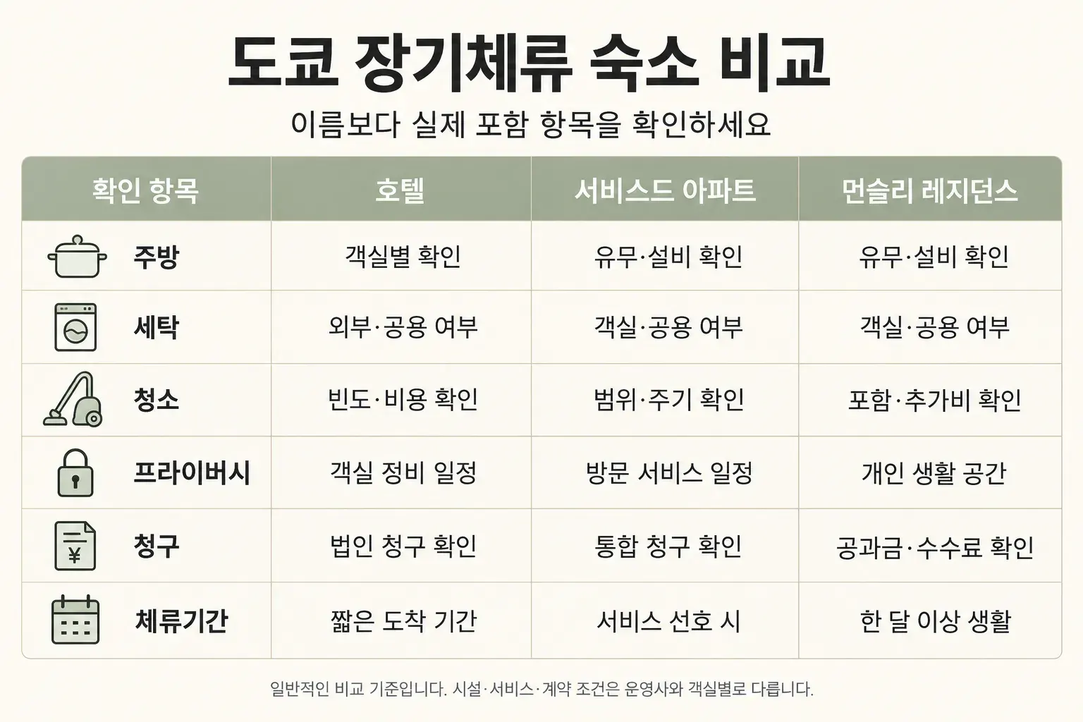 “도쿄 expat housing 비교 체크리스트”