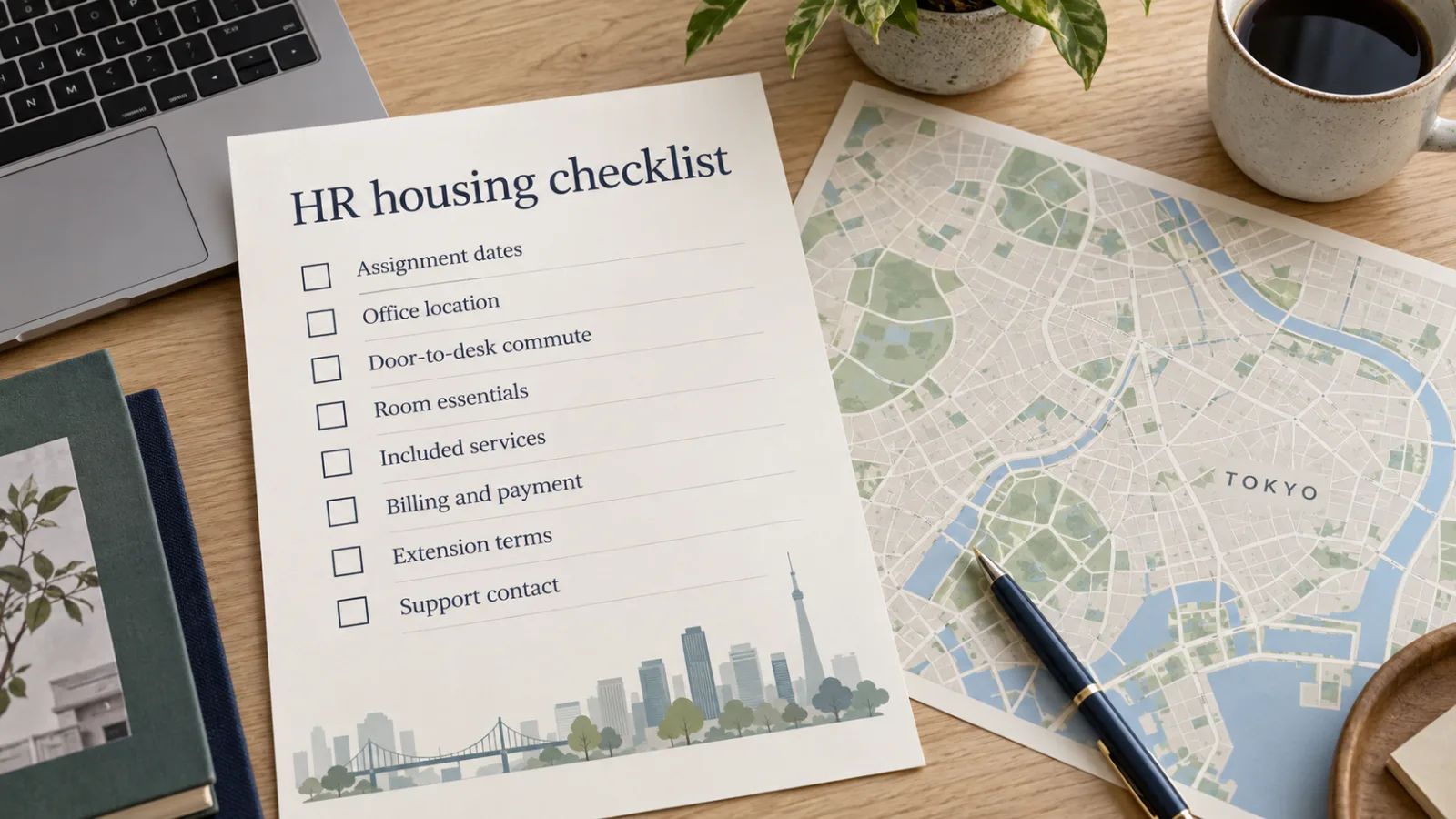 “HR checklist for assignee housing in Tokyo”.