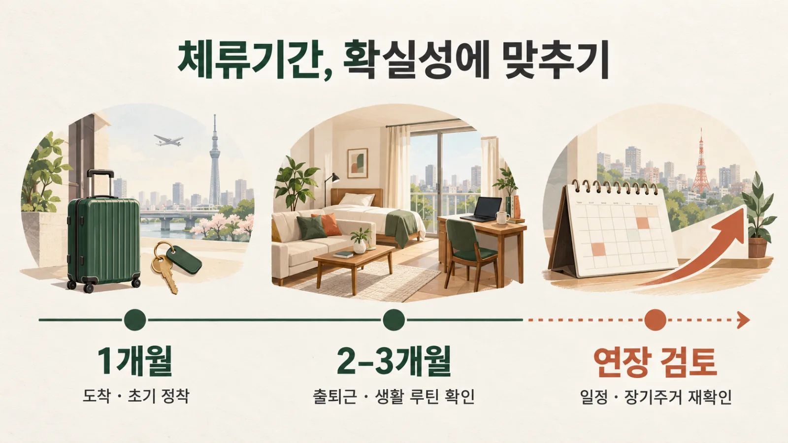 “도쿄 assignment corporate housing 예약기간”.